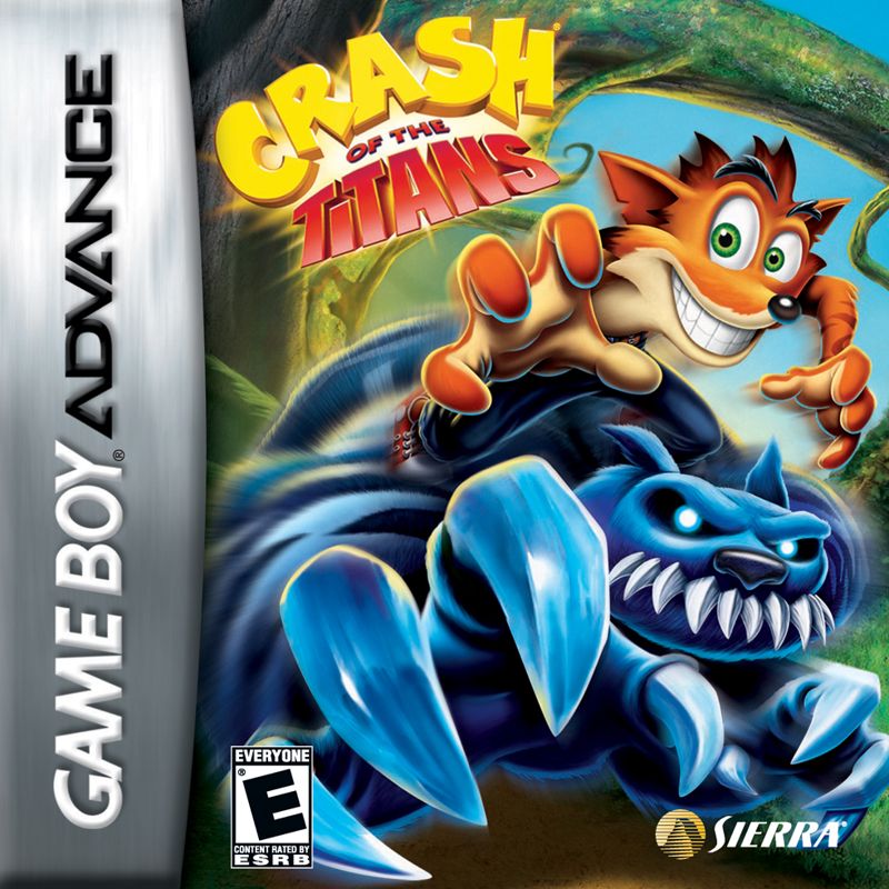 Crash of the Titans box art for GameBoy Advance